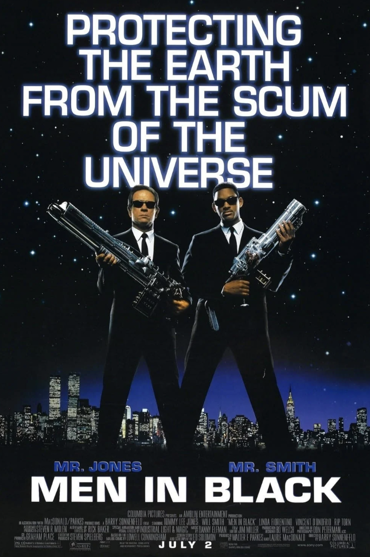 men in black 1997 - Protecting The Earth From The Scum Of The Universe Mr. Jones Mr. Smith Men In Black July 2